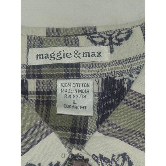 Maggie & Max Women Long Sleeve Button Up Shirt Siz - Picture 3 of 3